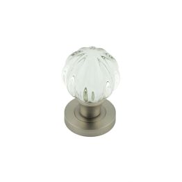 Satin Nickel Glass Pumpkin Mortice Knob - By Frelan Hardware - JH4202SN