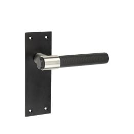Nero T-Bar Door Handles on Latchplate Black - By Frelan Hardware - JMB100