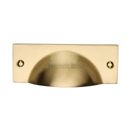 Heritage Brass Drawer Pull Cheshire Design Satin Brass finish