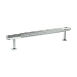 Millhouse Brass Battersea Linear T-Bar Cabinet Pull Handle 160mm - Polished Chrome