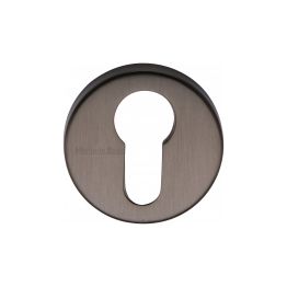 Heritage Brass Euro Profile Cylinder Escutcheon Matt Bronze Finish