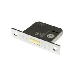 Atlantic 3 Lever Key Deadlock [CE] 2.5" - Polished Chrome