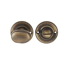 Jedo Oval Ringed Turn & Release 40mm Antique Brass - By Frelan Hardware - JV2680AB