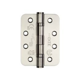 Certifire Stainless Steel Grade 13 Radiused Ball Bearing Hinges 102x76x3mm Satin Stainless Steel - By Frelan Hardware - J9500RSSS