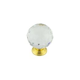 40mm PVD Faceted Glass Ball Knob - By Frelan Hardware - JH4155-40PVD