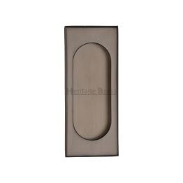 Flush Pull Handle 105mm Matt Bronze Finish