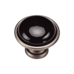 Dome Cabinet Knob 035mm Distressed Pewter finish