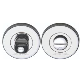 Steel Line Thumbturn & Emergency Release  for Bathroom & Bedroom Doors  Polished Stainless Steel finish