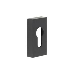CRES Rectangular Black Euro Escutcheon - By Frelan Hardware - CRES404MB