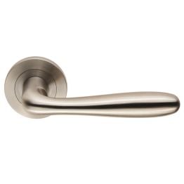 Steelworx Swl Peninsula Lever On Rose - Satin Stainless Steel