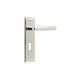 Richmond Door Handle Din Euro Backplate Polished Nickel - By Frelan Hardware - BUR45KIT168