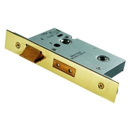 Bathroom Lock 64mm - Stainless Brass