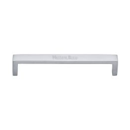 Heritage Brass Cabinet Pull Wide Metro Design 160mm CTC Satin Chrome Finish