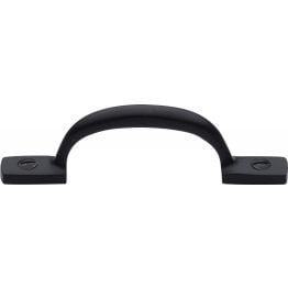 Heritage Brass Pull Handle Russell Design 102mm Matt Black finish