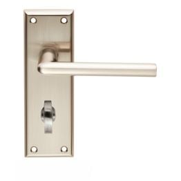 Serozzetta Dieci Lever On Bathroom Backplate - Satin Nickel