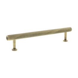 Millhouse Brass Paddington Spiral T-Bar Cabinet Pull Handle 160mm - Antique Brass