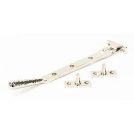 Polished Nickel 8" Hammered Newbury Stay