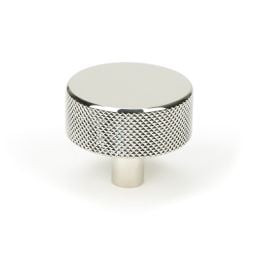 Polished Nickel Brompton Cabinet Knob - 38mm (No rose)
