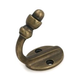 Burnished Brass Coat Hook