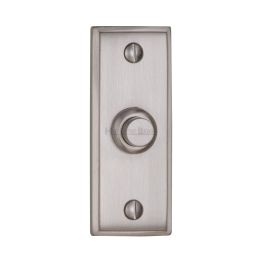 Heritage Brass Bell Push 3" x 1" Satin Chrome finish