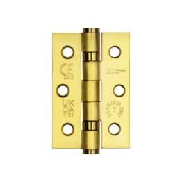 Jedo Stainless Steel Grade 7 Ball Bearing Hinges 76x50mm Satin Brass - By Frelan Hardware - J9502SB