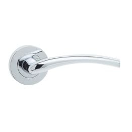 Opal Door Handle on Rose Polished Chrome - By Frelan Hardware - JV844PC