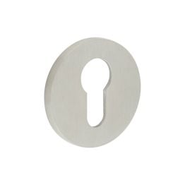 CR-S10 Satin Stainless Steel Euro Keyway Round Rose Escutcheon - By Frelan Hardware - CR-S10SSS