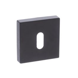 Forme Key Escutcheons on Minimal Square Rose - Matt Black