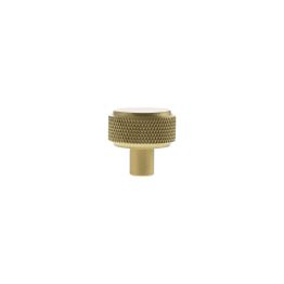 Millhouse Brass Eiffel Knurled Round Cabinet Knob Handle - Satin Brass