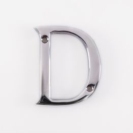 Letter D - Polished Chrome