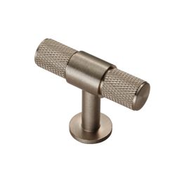 Knurled T-Bar Knob - Satin Nickel