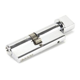 Polished Chrome 40/40 Euro Cylinder/Thumbturn