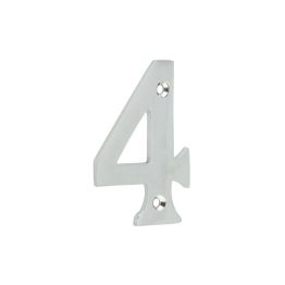75mm Polished Chrome 4 Screw Fix Numeral - By Frelan Hardware - JNUM4PC