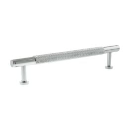 Millhouse Brass Eiffel Knurled T-Bar Cabinet Pull Handle 160mm - Polished Chrome
