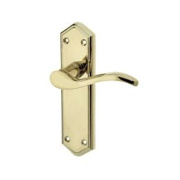 Paris Suite Door Handles on Latchplate PVD Brass - By Frelan Hardware - JV281PVD