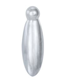 Pear Drop Covered Escutcheon  - Satin Chrome