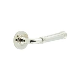 Highgate Door Handles Plain Rose Polished Nickel - By Frelan Hardware - BUR35KIT157