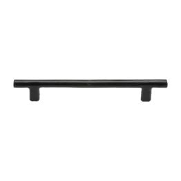 Black Iron Rustic Cabinet Pull Round Bar Design 192mm CTC