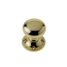 Jedo Mushroom Mortice Door Knobs 51mm Diameter 51mm Polished Brass - By Frelan Hardware - JV172APB