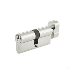 Jedo Euro Profile Cylinders & Turns 90mm Polished Chrome - By Frelan Hardware - JL-90EPCTPC