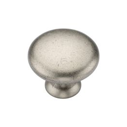 Classic Round Knob 030mm Distressed Pewter finish