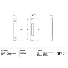 Aged Bronze ½" Rebate Kit for Sash Lock