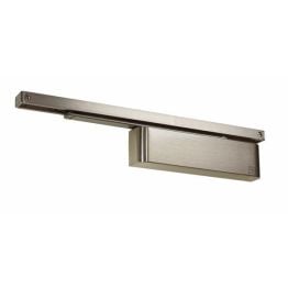 Rutland TS.11205 Cam Action Door Closer c/w Semi-radius cover & Slidearm, Satin Nickel Plate
