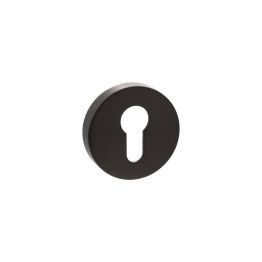 Senza Pari Euro Escutcheons on Round Rose - Urban Dark Bronze