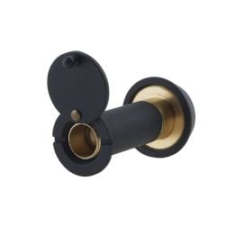 Jedo 180 Degree Door Viewers to Fit 35-55mm Doors FD30/60 C/W Intumescent Black - By Frelan Hardware - JV944BL