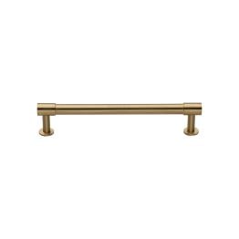 Heritage Brass Cabinet Pull Phoenix Design with 16mm Rose 128mm CTC Satin Brass finish