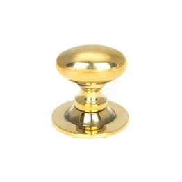 Aged Brass Oval Cabinet Knob 40mm