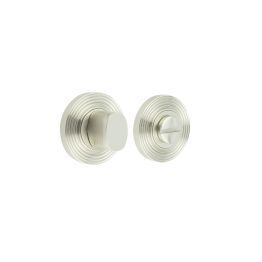 Burlington Turns & Releases Inner 3 Reeded Rose Satin Nickel - By Frelan Hardware - BUR-81SN-53SN