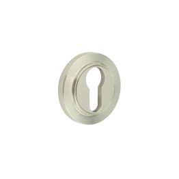 Burlington Euro Profile Escutcheons Chamfered Rose Satin Nickel - By Frelan Hardware - BUR-61SN-72SN