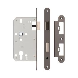 72mm Dark Bronze Din Euro Sashlock Radiused 60mm Backset - By Frelan Hardware - JL-DS60RDB